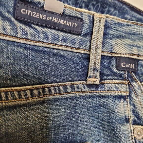 NEW 27 CoH REVOLVE ROCKET CROP VINTAGE RAW DISTRESSED JEANS CITIZENS OF HUMANITY - Picture 6 of 16